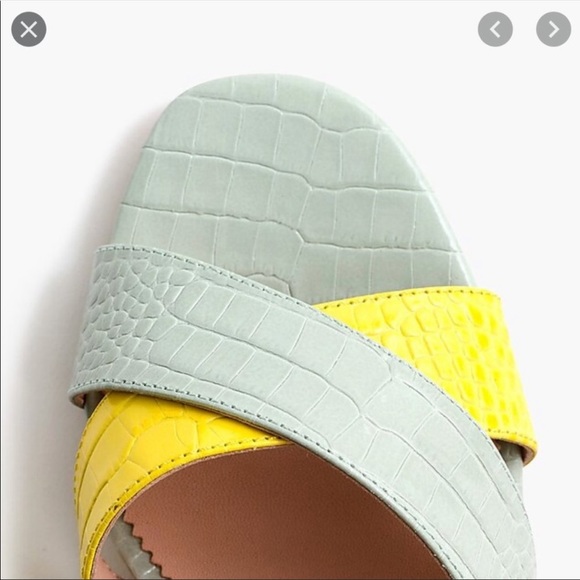 J. Crew “Penny” Croc Embossed Slides - Picture 2 of 5